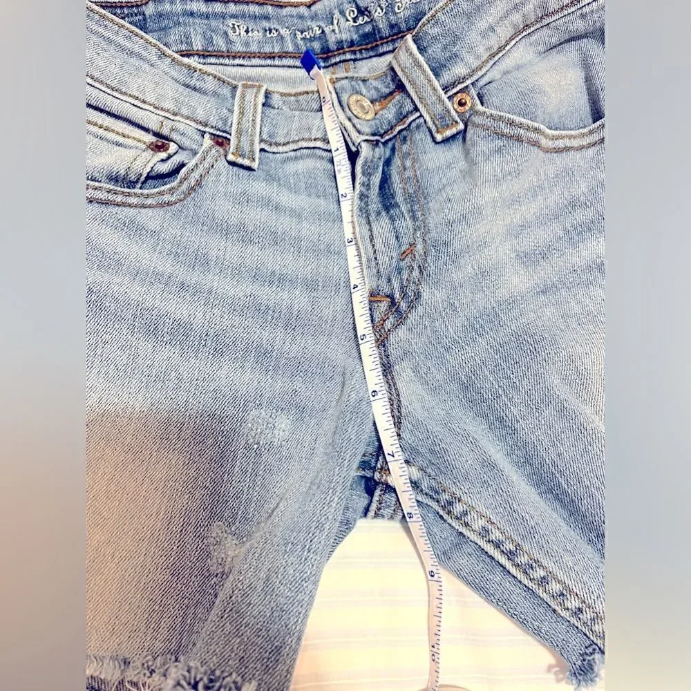 Original authentic Levi cut-off shorts; Size 1
